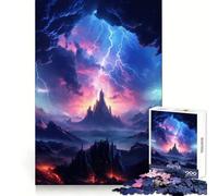 Space Lightning Jigsaw 1000 Pieces for Teenagers Strengthen Memory Relaxing Fun Smooth Edge Santa Wish List (50x75cm)