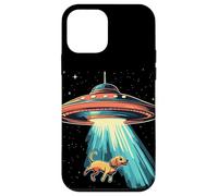 Space-Loving Dog Abducted by UFO for Funny Fun Case for iPhone 12 mini