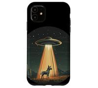 Space-Loving Donkey Abducted by UFO for Cosmic Alien Fun Case for iPhone 11