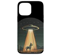 Space-Loving Donkey Abducted by UFO for Cosmic Alien Fun Case for iPhone 13 Pro Max