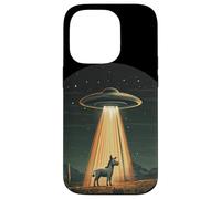 Space-Loving Donkey Abducted by UFO for Cosmic Alien Fun Case for iPhone 14 Pro