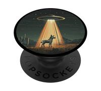 Space-Loving Donkey Abducted by UFO for Cosmic Alien Fun PopSockets Adhesive PopGrip