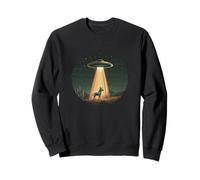 Space-Loving Donkey Abducted by UFO for Cosmic Alien Fun Sweatshirt