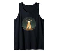 Space-Loving Donkey Abducted by UFO for Cosmic Alien Fun Tank Top