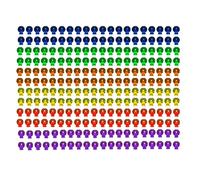 Space Magic Balloons Kit, 400 Pcs DIY Balloon Craft Set with Monster Stickers, Creative Rocket Balloon Toy with Pump Launcher for Kids