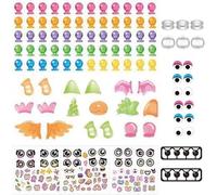 Space Magic Balloons Kit, 400 Pcs DIY Balloon Craft Set with Monster Stickers, Creative Rocket Balloon Toy with Pump Launcher for Kids