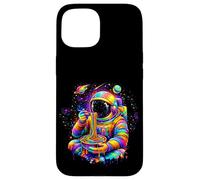 Space man, astronaut eating spaghetti popart,colorful Case for iPhone 15