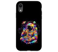 Space man, astronaut eating spaghetti popart,colorful Case for iPhone XR