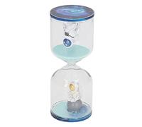 Space Man Hourglass Sand Timer, Decorative Educational Clock, Unique Spaceman Design for Office Home Kitchen Desk Decor, Glass Sand Timer with High Transparency for Time Management (Cyan 10 Minutes)