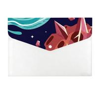 Space Mars Planets File Organiser, Folders with Dividers, Folder with Plastic Sleeves, School Stuff A4 Clear Plastic Wallets, Storage Files A4 Snap Button, Pockets for School Office Home Travel