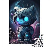 Space Mechanical Cat Wooden Jigsaw Puzzles for Adults 1000 Piece Toys Family Jigsaw Games Birthday Puzzle Educational Boys Girls 1000pcs (75x50cm)