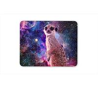 Space Meerkat Rectangle Mouse Mat - Animals Meerkats Galaxy Computer Gift #75890
