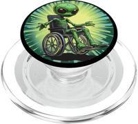 Space Meets Humor with this Funny Alien on Wheels PopSockets PopGrip for MagSafe