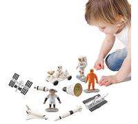 Space Miniature Kit - Educational Science Project, 10-Unit Pack - Realistic Telescope &, Static Figurine Ornaments with Stable Base, Impact-Resistant Synthetic Stone - for Classrooms