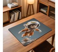 Space Monkey Astronaut Desk Mat Washable Table Protector Waterproof Table Cover Protector Desk Placemats Heat Resistant Non-Slip Desks Cover for Desktop, Coffee Dining Tables 60x50cm