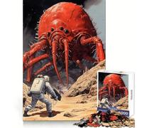 Space Monster Clash Jigsaw Puzzle 1000 Piece for Adults Think Smart Toy Family Joy Accurate Cut Fine Art Piece (38x52cm)