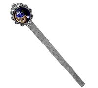 Space Moon and Earth Yin Yang Bookmarks,Metal Book Marks for Men Women Book Lovers