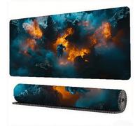Space Mouse Mat XXL 59.1x31.5x0.12 inch Large Gaming Mouse Pad Astronaut Desk Mat Stitched Edges Washable Japanese Mousepad with Anti-Slip Rubber Base for Laptop Office Decor, Gifts for Women,Model746