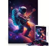 Space Musician 1000 Pieces Jigsaw Puzzles for Teenagers Memory Upgrade Casual Relax Sharp Cut Art Display (50x75cm)