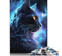 Space Mystical Cat Puzzles for Adults 1000 Puzzles Wood Puzzle Jigsaws for Adults Teenagers Teenager Man Woman Gift 1000pcs (75x50cm)