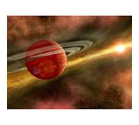 Space NASA Birth Planet Discs Star Orbit Illustration Art Print Canvas Premium Wall Decor Poster Mural