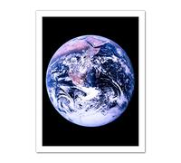 Space NASA Earth Apollo 17 Blue Marble Photograph Artwork Framed Wall Art Print 18X24 Inch