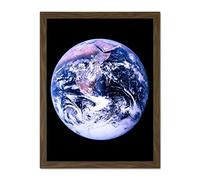 Space NASA Earth Apollo 17 Blue Marble Photograph Artwork Framed Wall Art Print 18X24 Inch