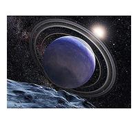 Space NASA ESA Giant Planet HR8799b Rings Illustration Art Print Canvas Premium Wall Decor Poster Mural