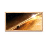 Space NASA ESA Planet Fomalhaut B Orbiting Sun Framed Wall Art Print Long 25X12 Inch
