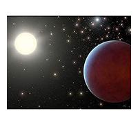 Space NASA Gas Giant Planet Orbiting Star Illustration Unframed Wall Art Print Poster Home Decor Premium