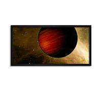 Space NASA HD149026b Planet Hot Jupiter Illustration Framed Wall Art Print Long 25X12 Inch