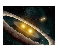 Space NASA HD98800 Binary Star System Illustration Art Print Canvas Premium Wall Decor Poster Mural