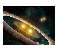 Space NASA HD98800 Binary Star System Illustration Unframed Wall Art Print Poster Home Decor Premium