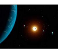 Space NASA K2-138 Planet System Star Illustration Art Print Canvas Premium Wall Decor Poster Mural