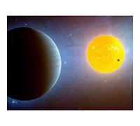 Space NASA Kepler-10 Star System Planet Illustration Premium Wall Art Canvas Print 45,7 x 61 cm