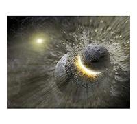 Space NASA Massive Planet Smash Vega Illustration Unframed Wall Art Print Poster Home Decor Premium