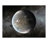 Space NASA Planet Kepler-62f Concept Illustration Premium Wall Art Canvas Print 18X24 Inch