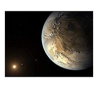 Space NASA Planet Kepler186f Orbiting Star Illustration Art Print Canvas Premium Wall Decor Poster Mural