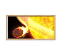 Space NASA Planet WASP-12b Being Eaten By Star Concept Framed Wall Art Print Long 25X12 Inch