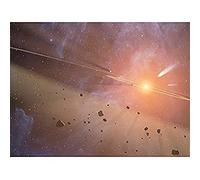 Space NASA Star Epsilon Eridani Asteroids Illustration Art Print Canvas Premium Wall Decor Poster Mural