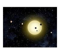 Space NASA Star Kepler11 Planet System Illustration Unframed Wall Art Print Poster Home Decor Premium