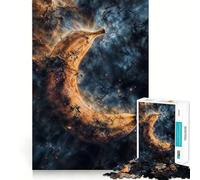 Space Nebula Banana 1000 Piece Jigsaw Puzzles for Adults Teenagers Solid Logic Toy Quiet Fun Precision Cut Santa Wish Pick (38x52cm)