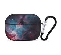 Space Nebula with Cluster AirPods Pro 2 Case Cover, Shockproof Hard Shell Protective Case for Women Men, Compatible with Airpod Pro Case 2nd/1st Generation with Keychain-Black