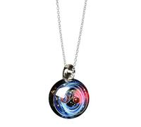 Space Necklace - Crystal Galaxy Orb Pendant, Radiant Star Sphere Jewelry, Sparkling Luminous Centerpiece Enhances Outfits, Elegant Gift Choice for Special Moments, Fashion Jewelry Accessory, Pendant