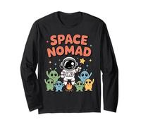 Space Nomad Astronaut Camping on Alien Desert Long Sleeve T-Shirt