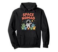 Space Nomad Astronaut Camping on Alien Desert Pullover Hoodie