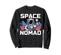 Space Nomad Astronaut Camping on Alien Desert Sweatshirt