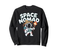 Space Nomad Astronaut Camping on Alien Desert Sweatshirt