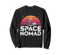 Space Nomad Astronaut Camping on Alien Desert Sweatshirt