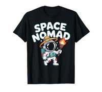 Space Nomad Astronaut Camping on Alien Desert T-Shirt